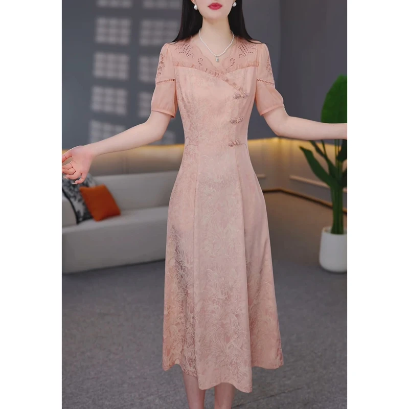 新中式国风改良旗袍连衣裙2025新款女夏今年流行爆款高端修身年轻