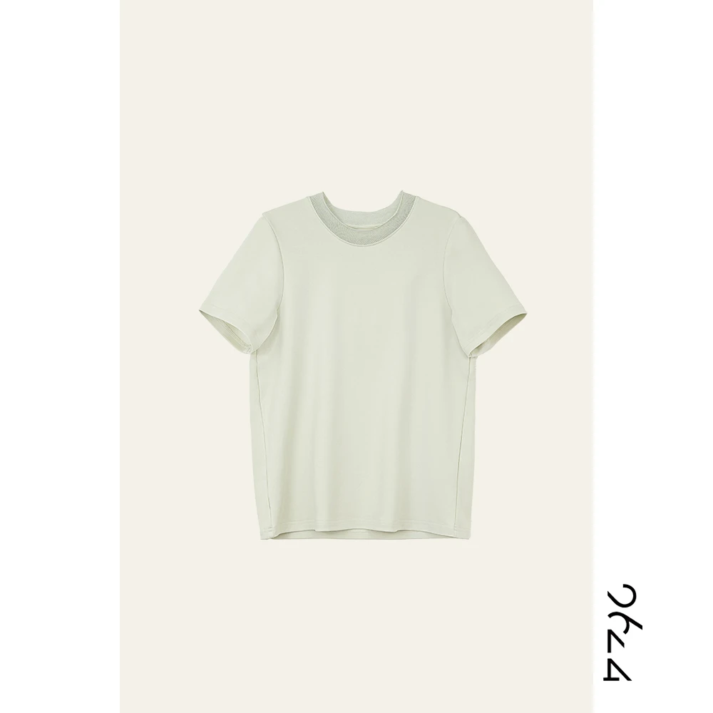 【数学家】新疆棉生态双丝光棉定染色系领口不卷边！极简短袖T恤3105