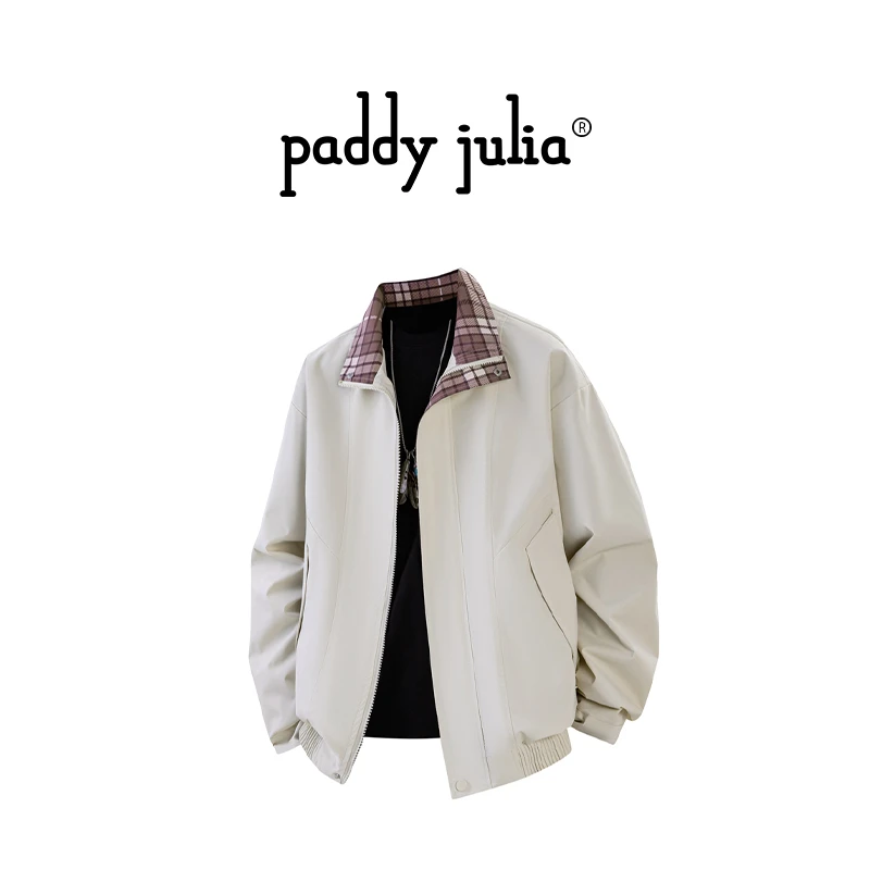 Paddy julia美式高级感长袖夹克男士秋冬季休闲翻领潮流外套男装