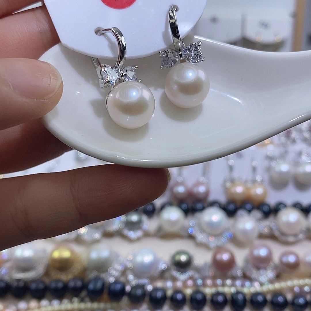 未镶嵌耳饰淡水珍珠11.5mm