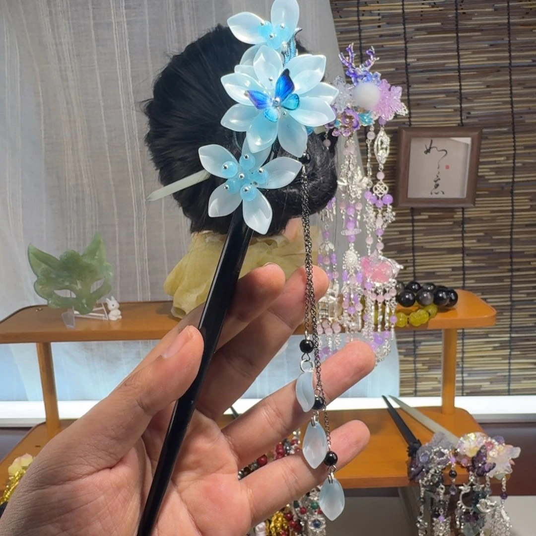 d***a蛇纹石玉合金发饰