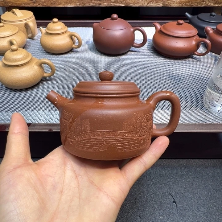 @***子茶壶紫砂170毫升左右半手工制作工艺