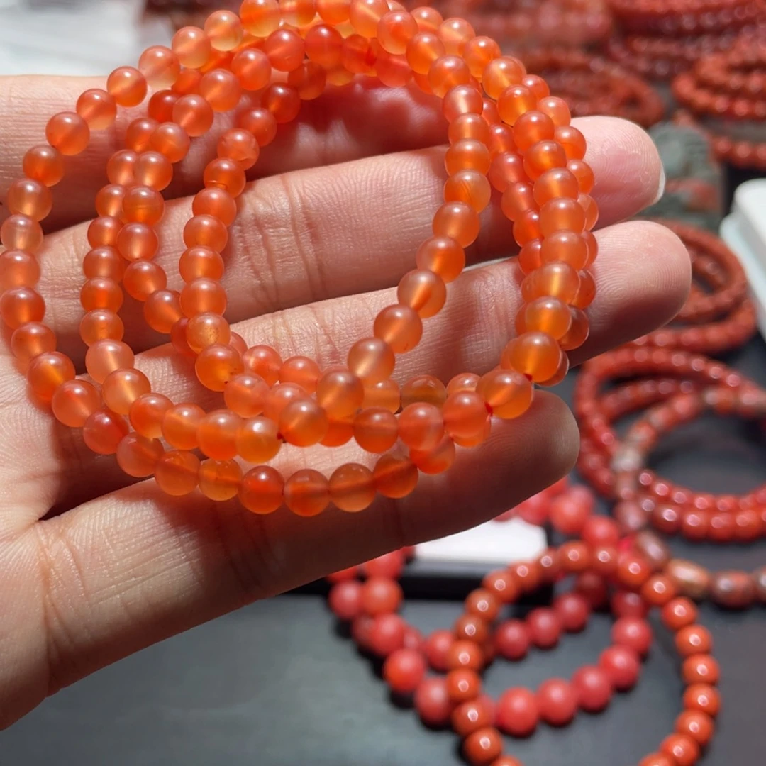 南红玛瑙手链未镶嵌