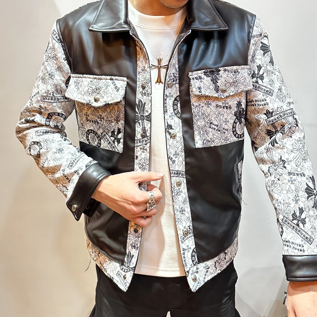 春季新款重磅加棉休闲时尚百搭刺绣男女同款夹克外套修身//6020