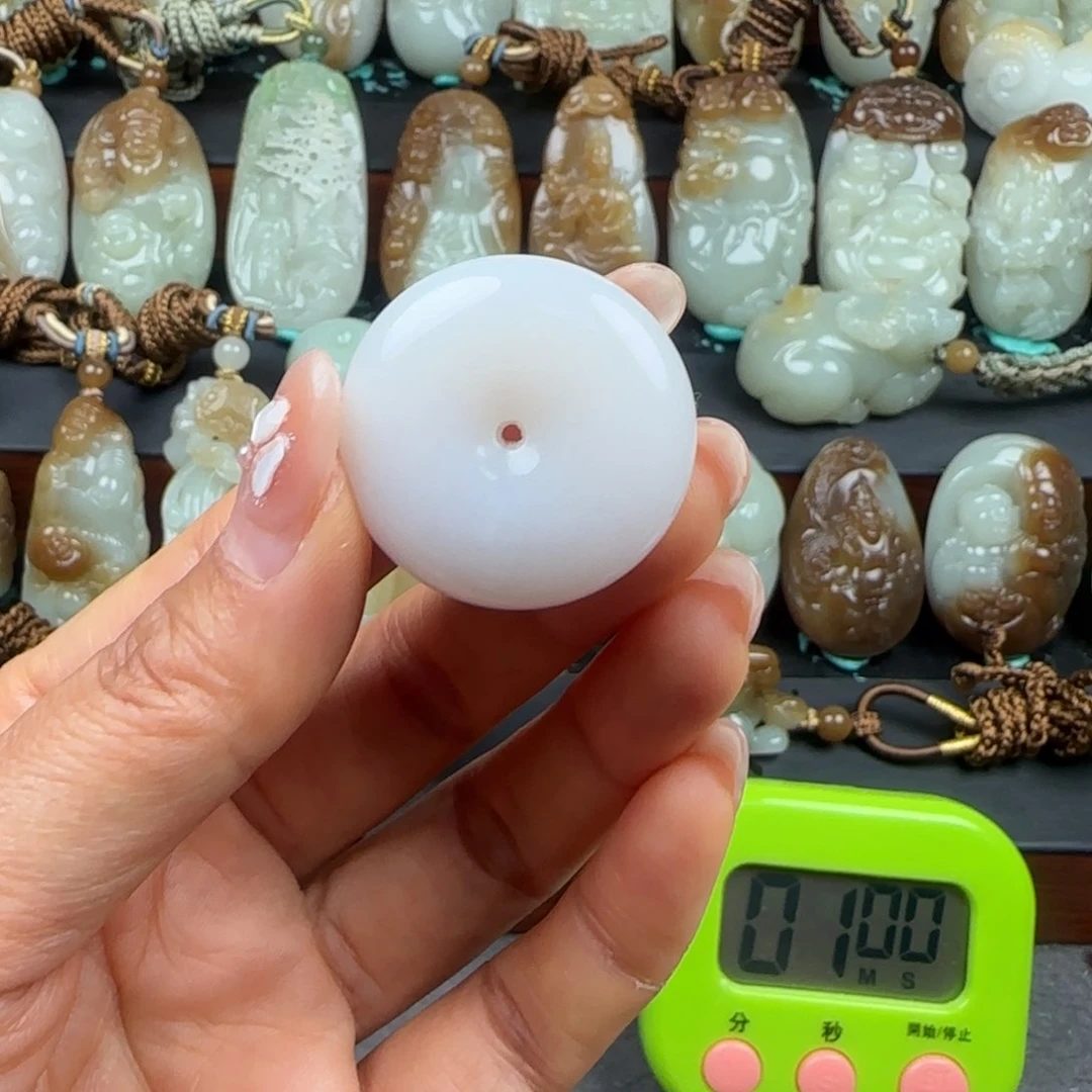 和田玉挂件未镶嵌心****S