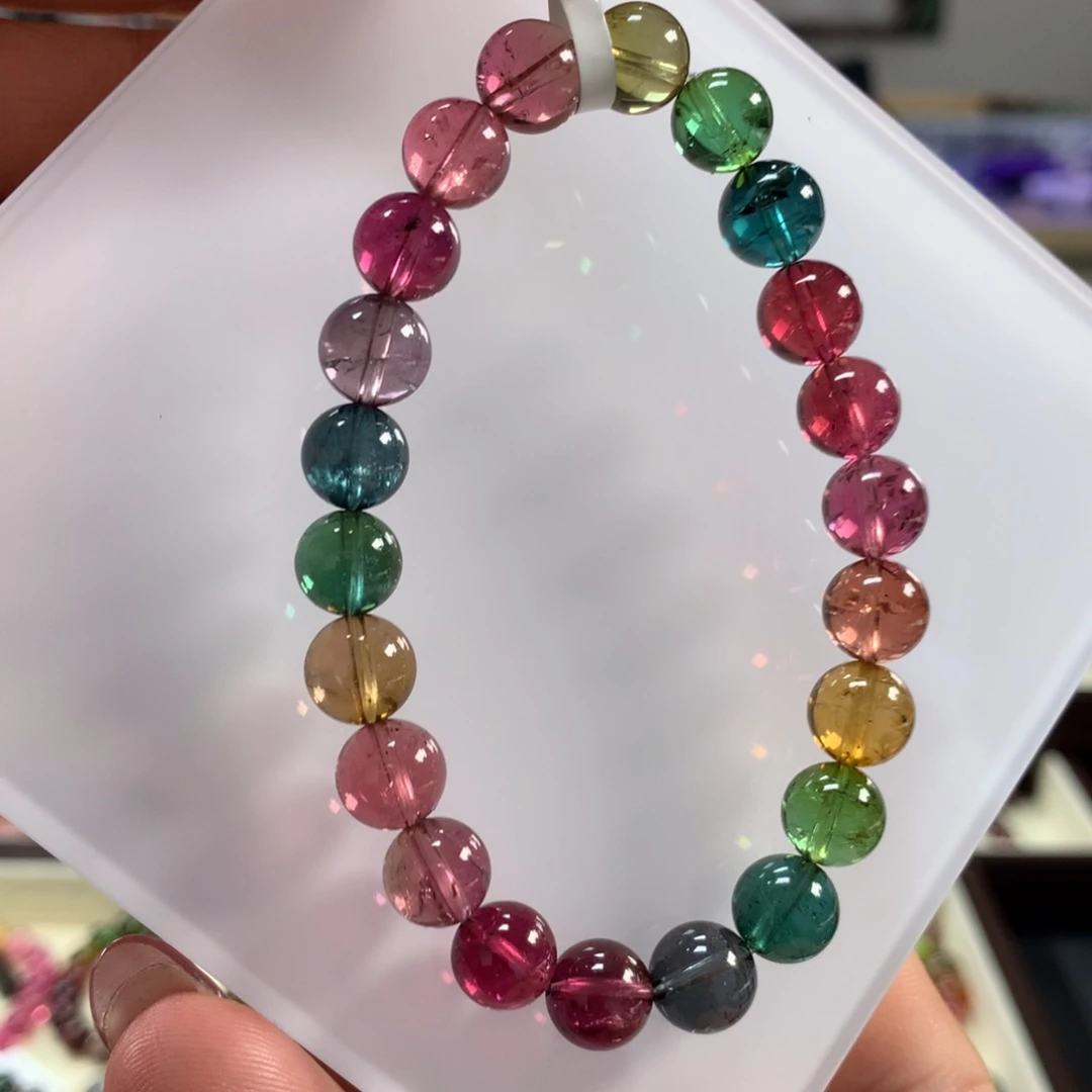 碧玺手链未镶嵌8.9毫米左右