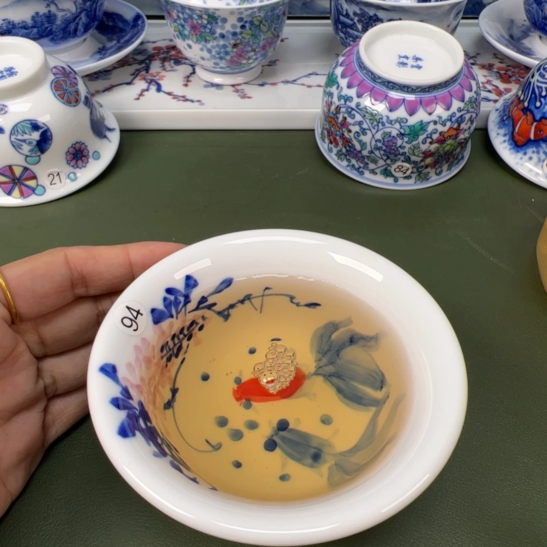 陶瓷景德镇纯手工纯手绘茶具木木