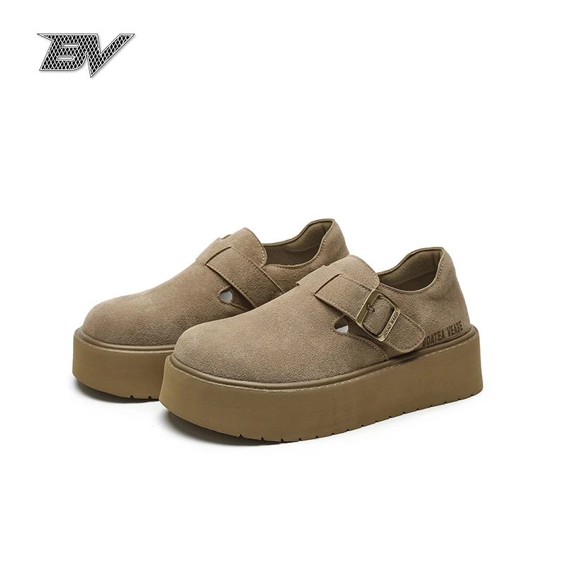 厚底博肯鞋女2025新款秋季增高休闲鞋 937-2