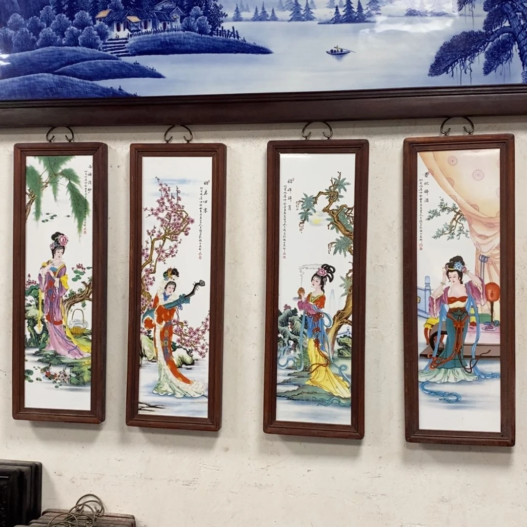 瓷片80*28*4 景德镇瓷板画柴窑烧制