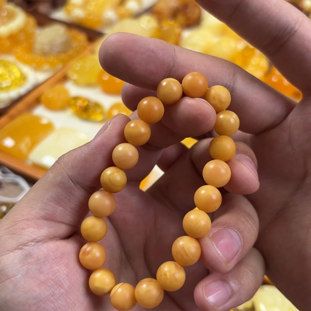 未镶嵌蜜蜡裸石手串