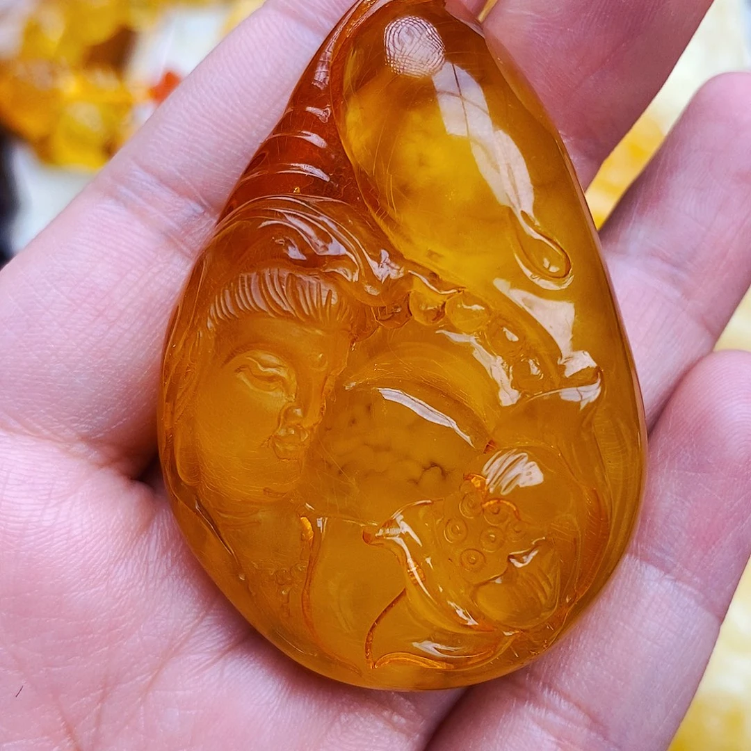 蜜蜡颈饰未镶嵌天然保真假一赔十36