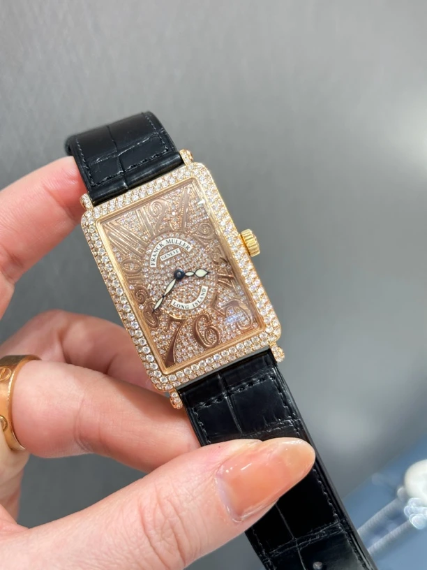 95新 Franck Muller/法兰克穆勒 1000/玫瑰金/后镶钻/二手全套