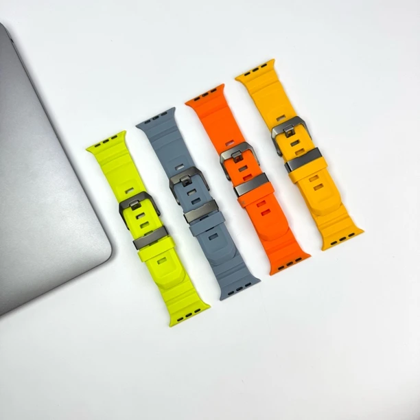 适用Apple Watch新款硅胶表带iwatchS10/9/8/7运动表带Ultra2表带