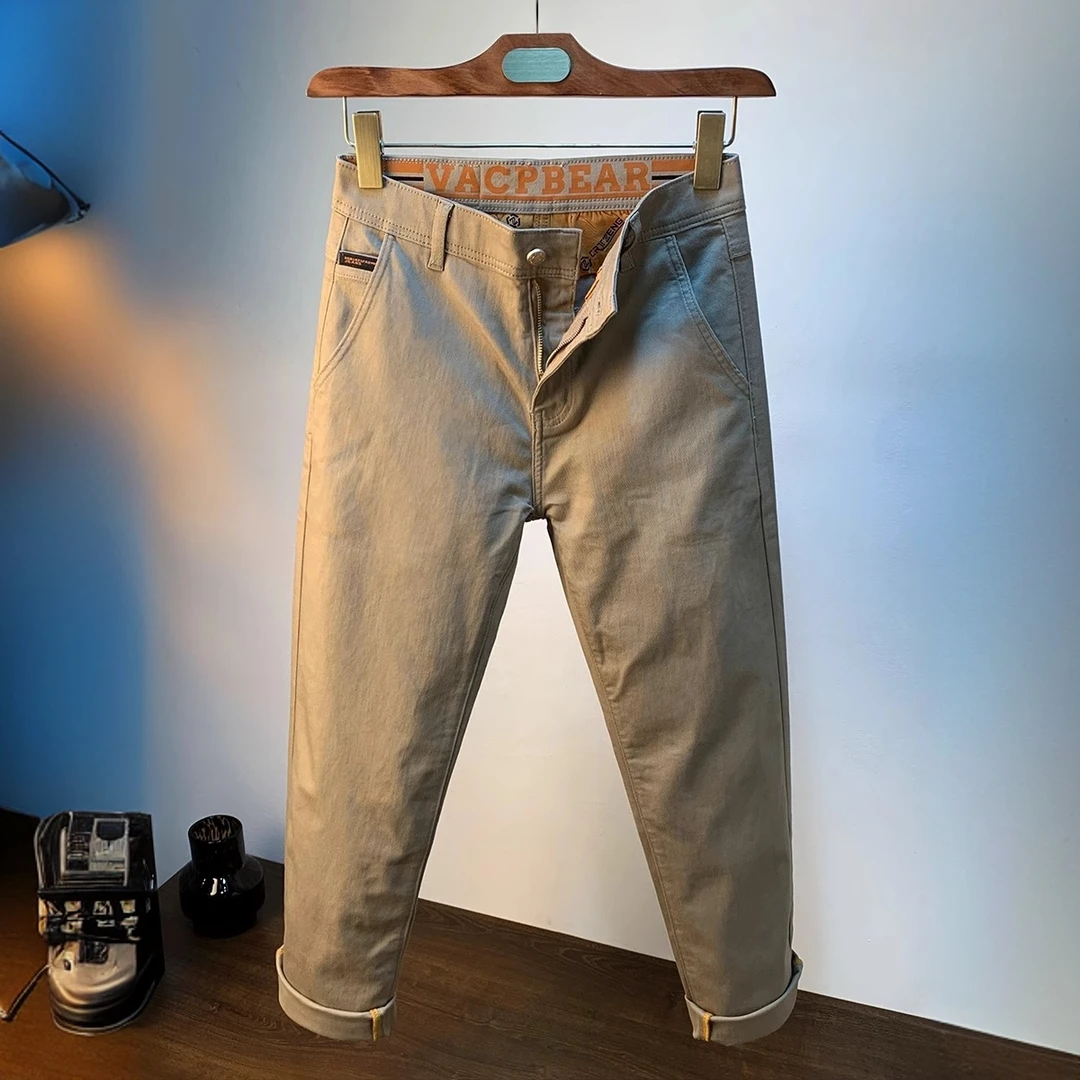 INGESARE高端质感男士牛仔裤夏季直筒休闲长裤修身男裤子时尚