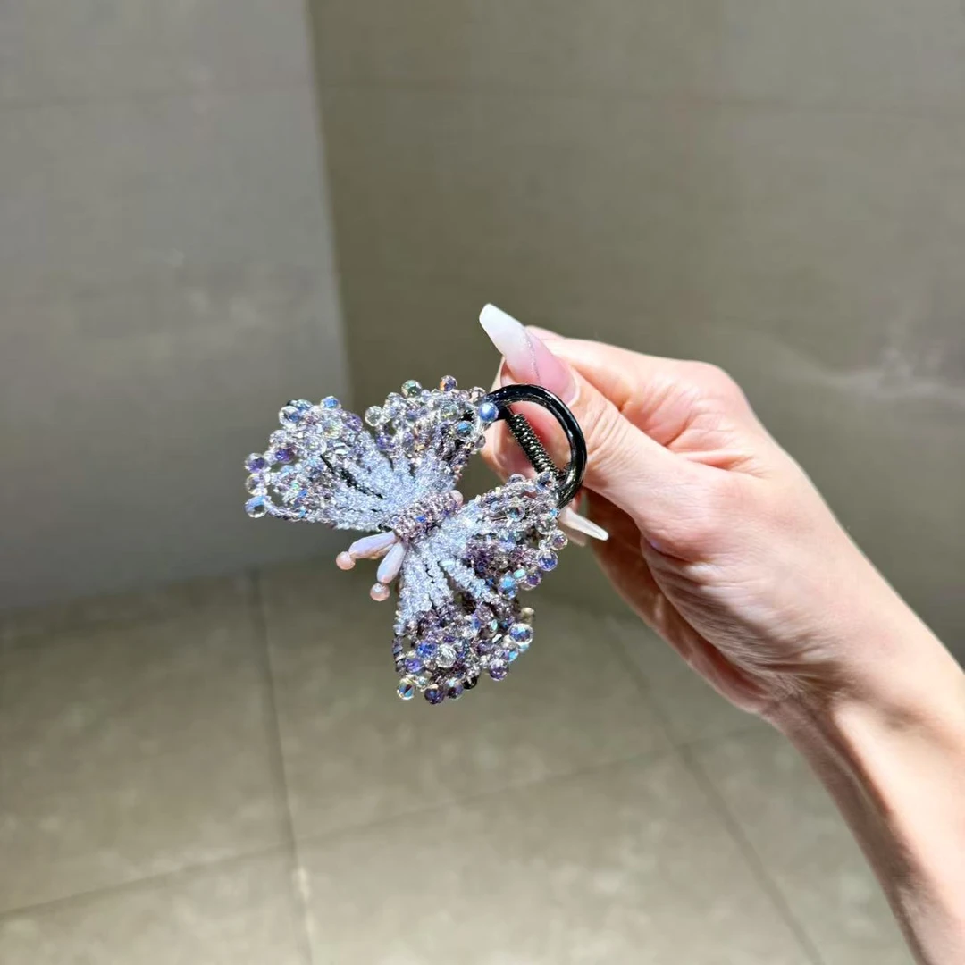 【莫奈海之星】紫茵蝴蝶系列抓夹小众设计气质高级感日常款