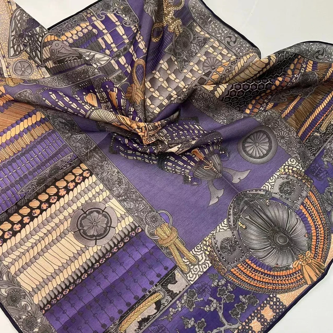 53桑蚕丝围巾-如初月圆 53cm丝巾