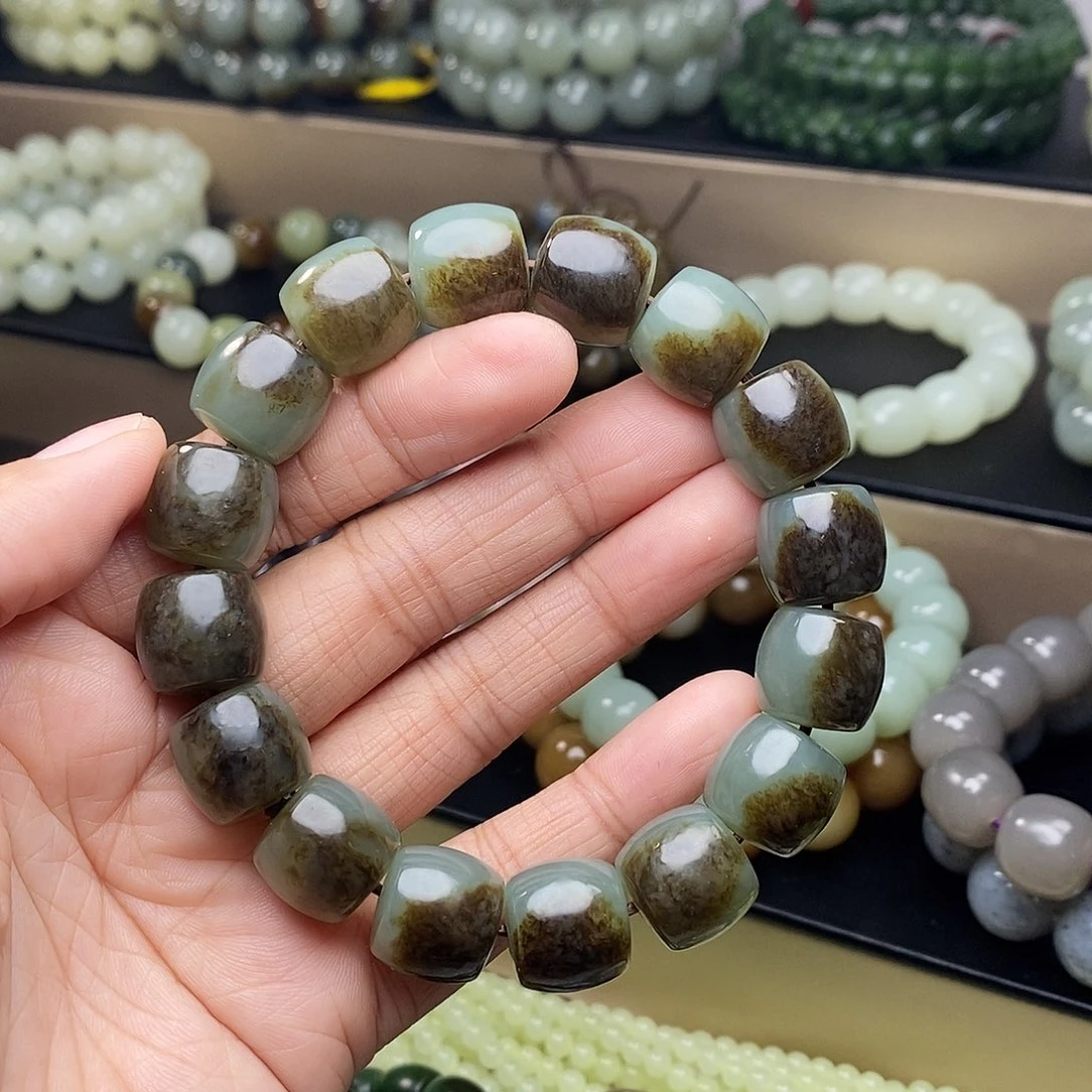 和田玉未镶嵌手链卡14