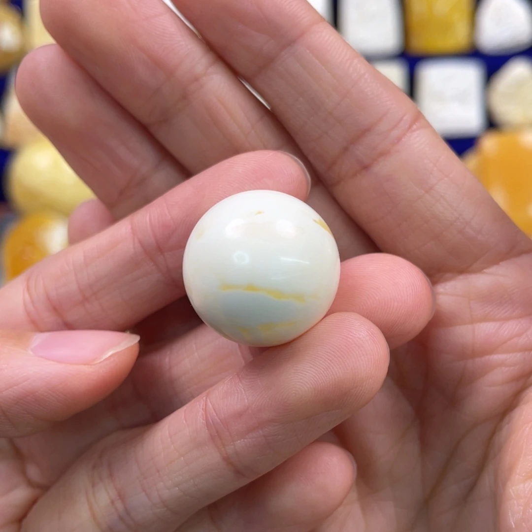 蜜蜡裸石未镶嵌琥珀蜜蜡珠子卡20.4mm