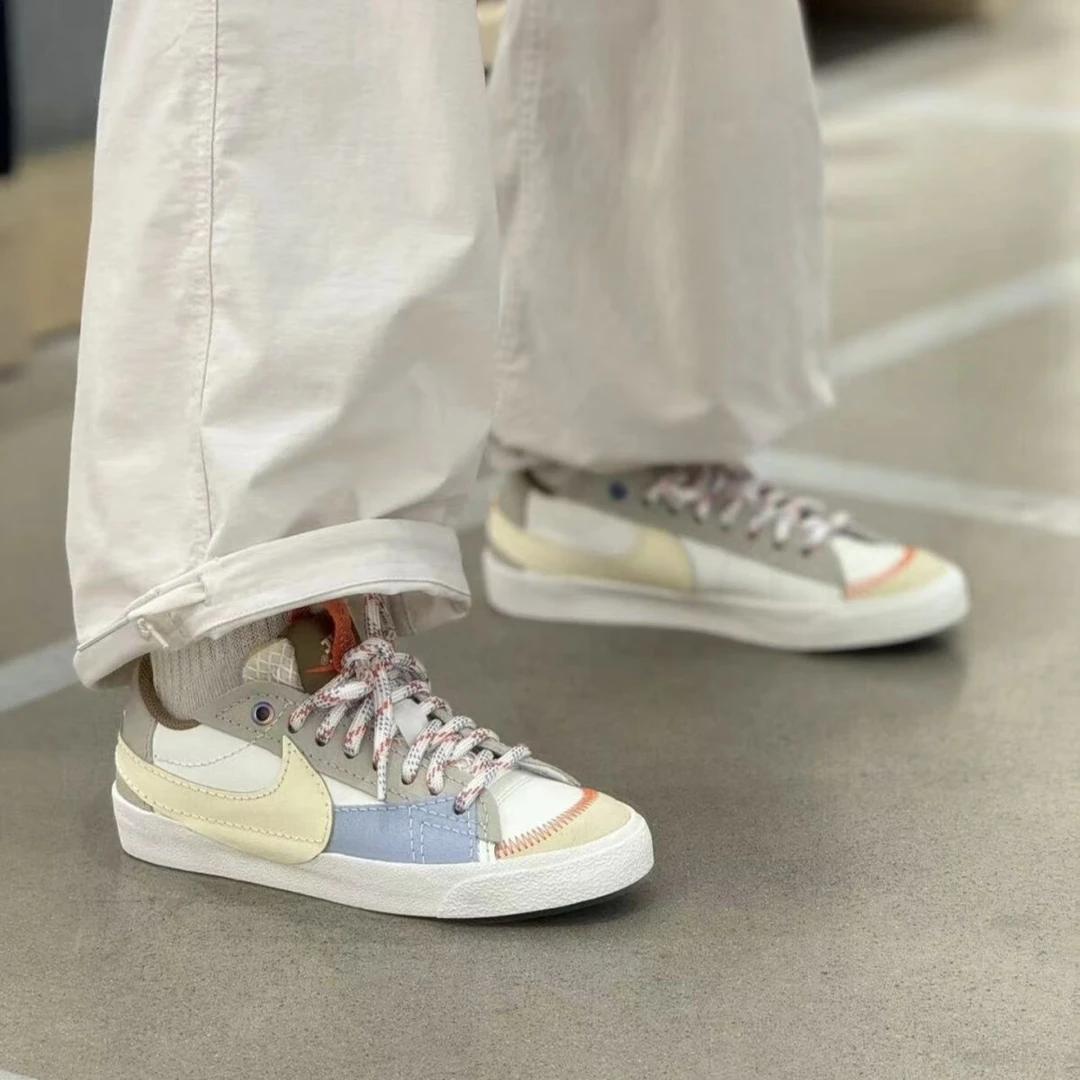 耐克BLAZER LOW 77 JUMBO男女大钩LOGO开拓者板鞋DX6043-171