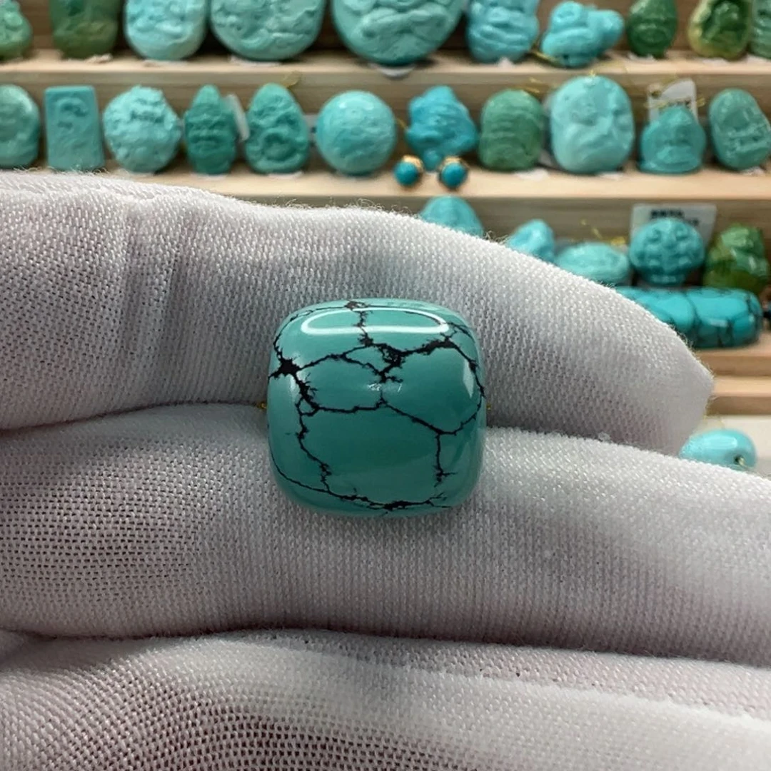 未镶嵌绿松石老型珠14.5x14.1mm