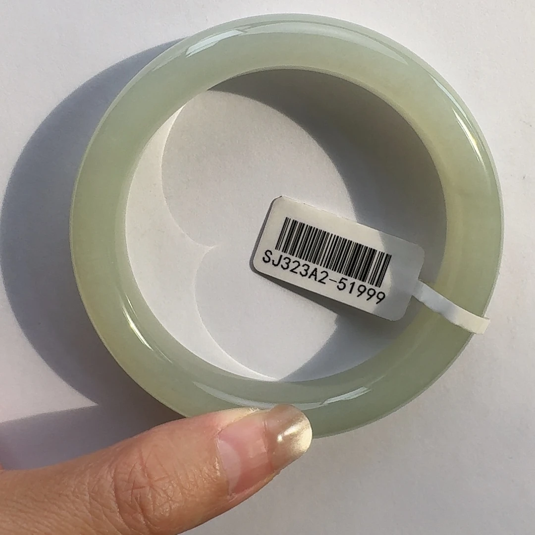 和田玉未镶嵌手镯59天青色