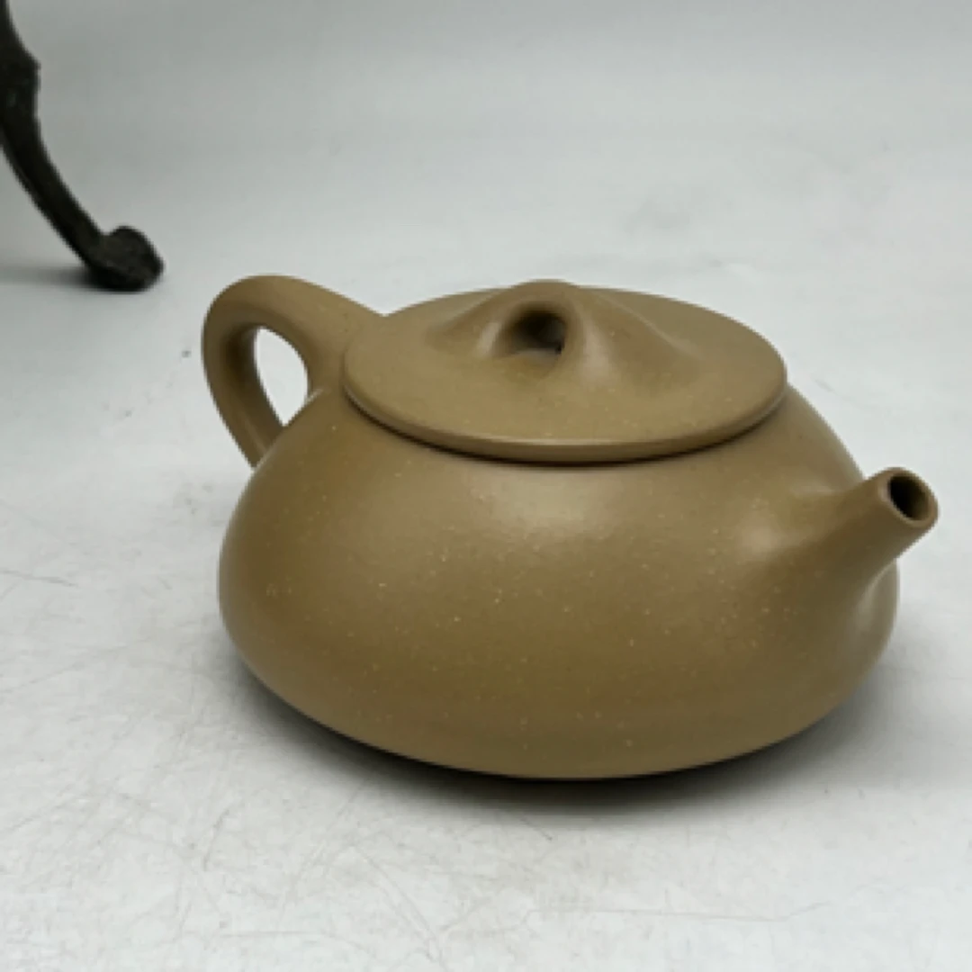 纯全手工原矿段泥古朴清雅透气性佳石瓢紫砂壶纯手工茶具泥壶