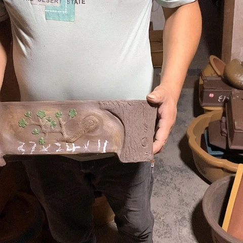 紫砂花盆手工制作