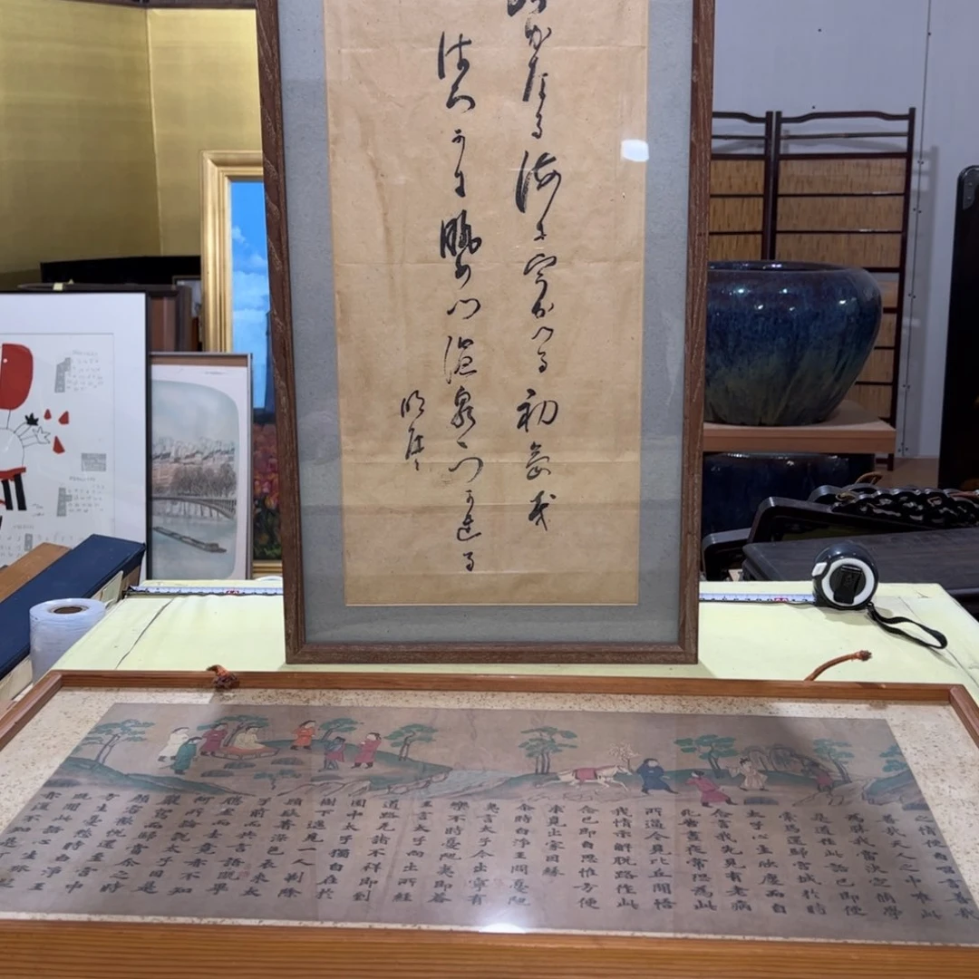 绘画萬*屏风框画油画版画回流