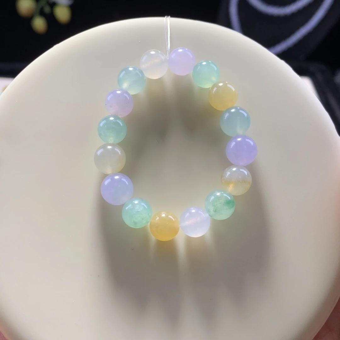 翡翠未镶嵌手串卡8甜甜圈