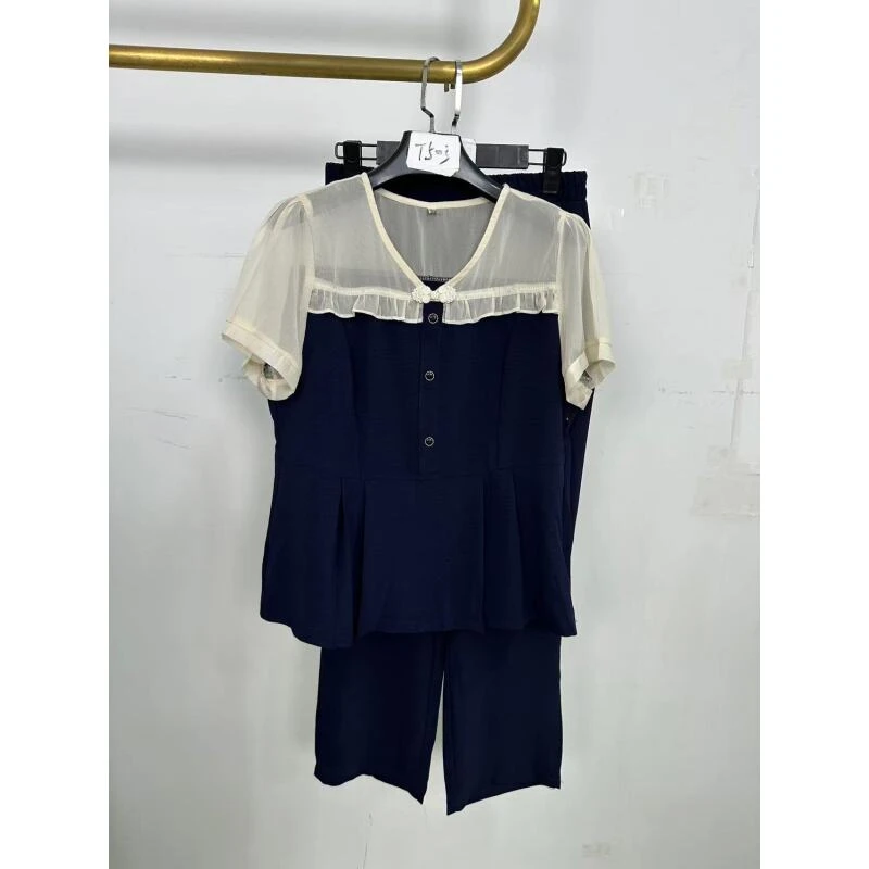 一线女装-蓝色高级套装T503