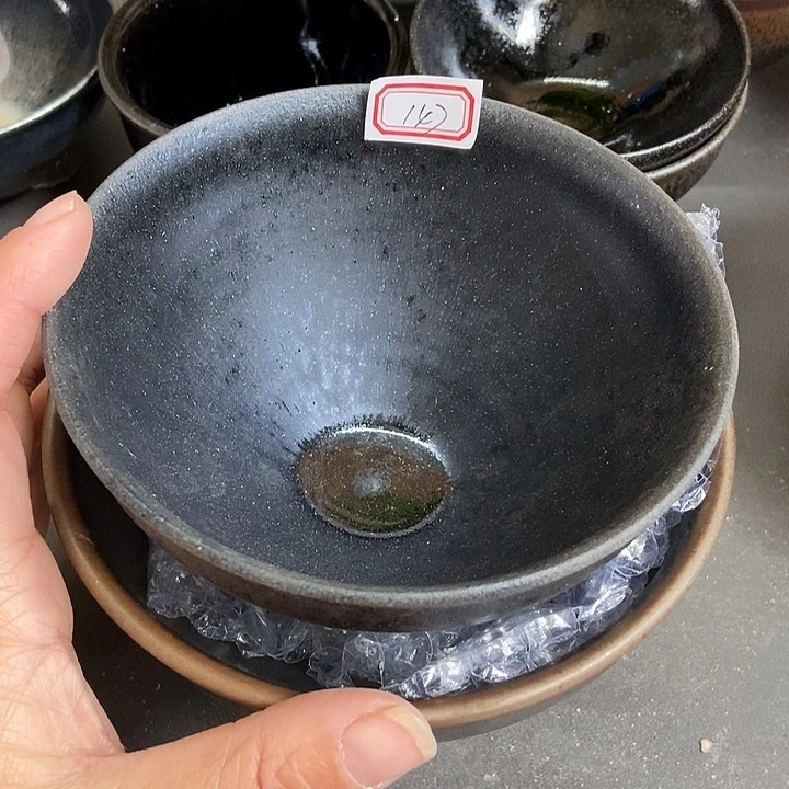 缘***”茶盏147 建窑建盏微瑕（2只）