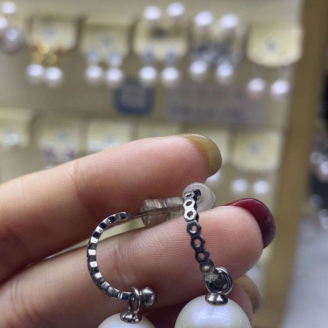 耳饰淡水珍珠银S925镶嵌