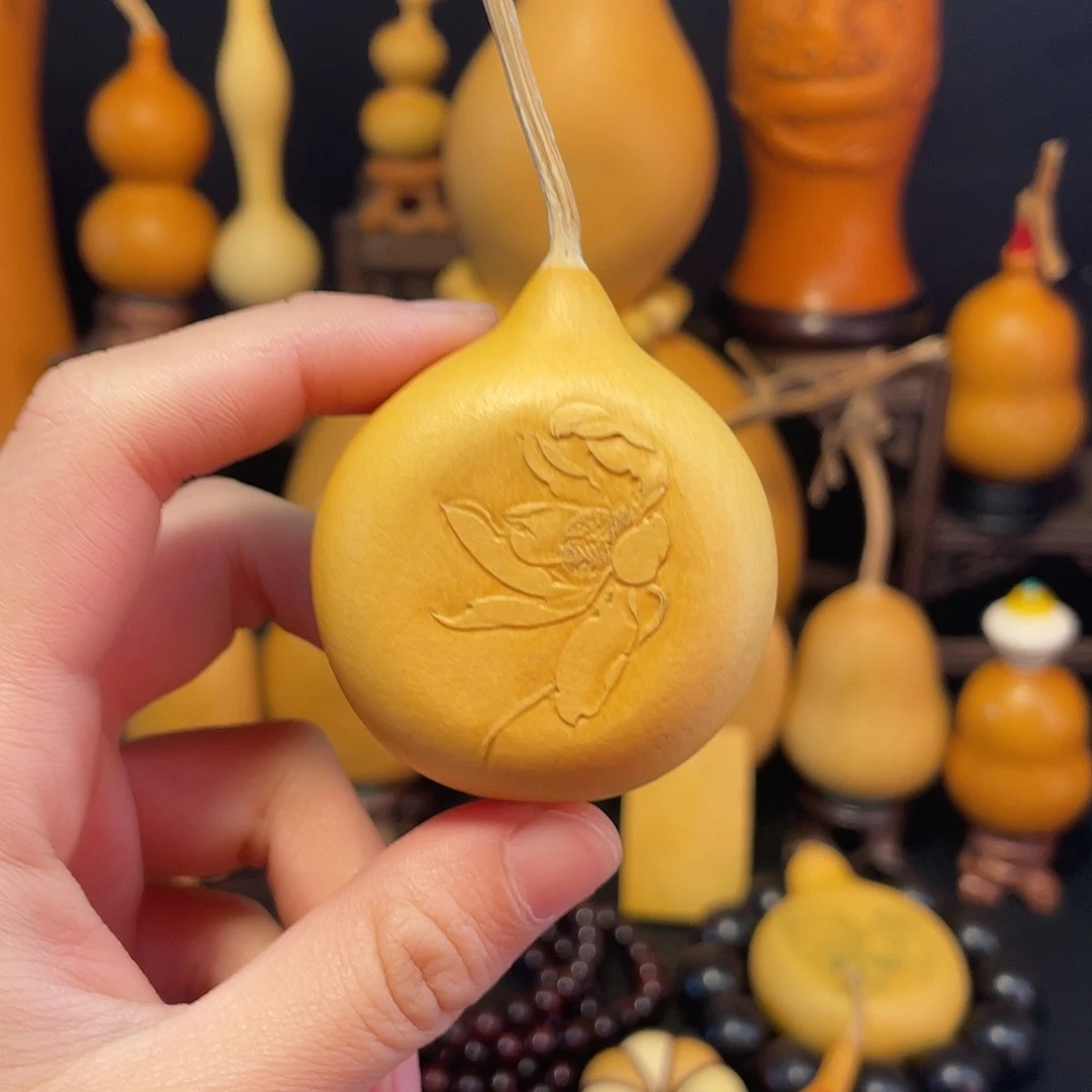 荷花押花葫芦葫芦