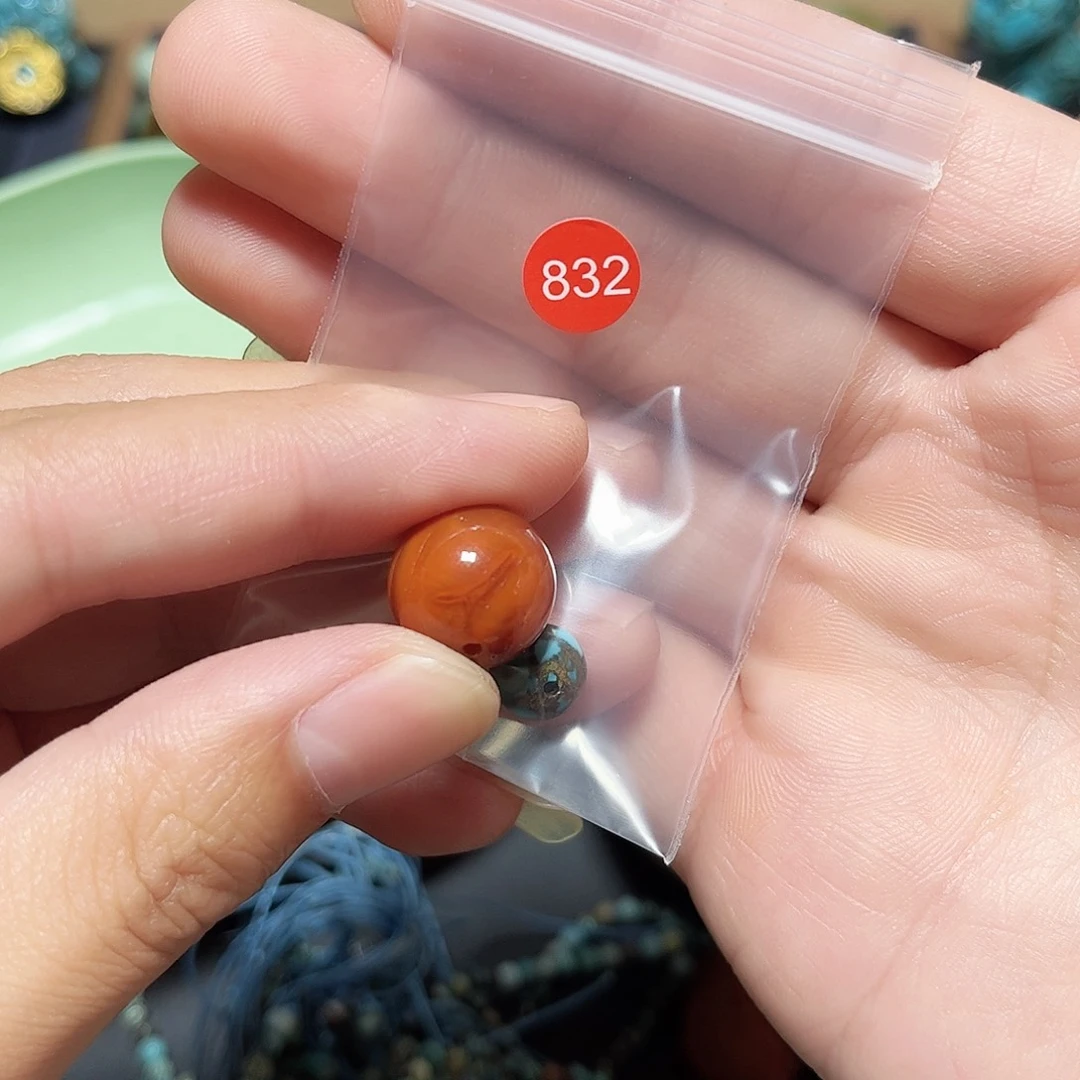 汪***喵未镶嵌圆珠桶珠老型手串！！玛瑙/玉髓
