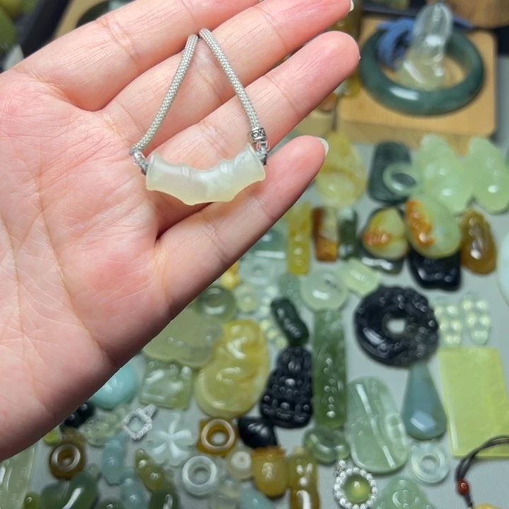 蛇纹石玉未镶嵌手镯 手链 吊坠