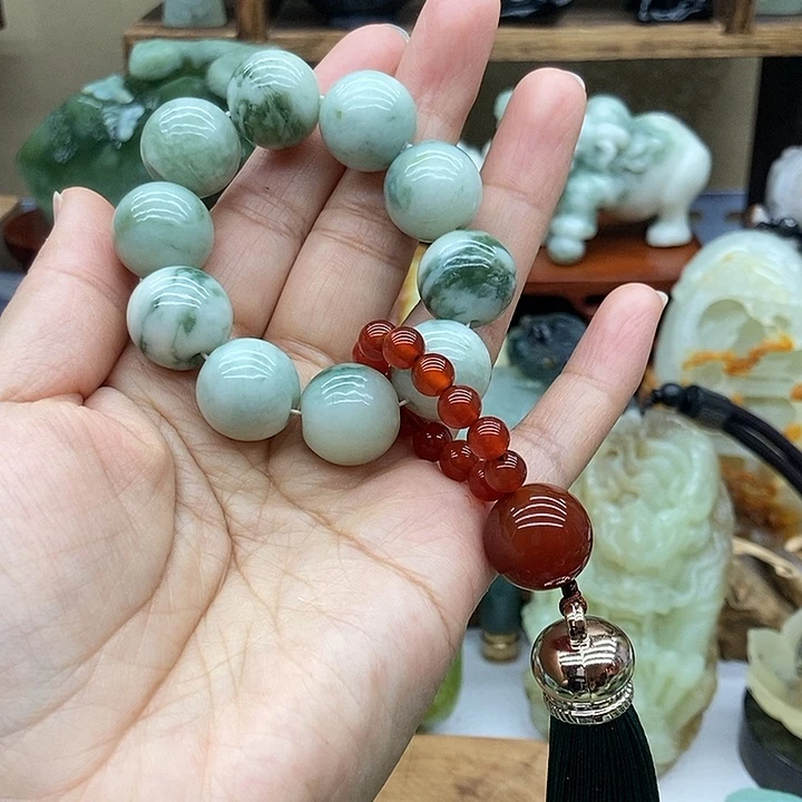 岫玉手把件未镶嵌