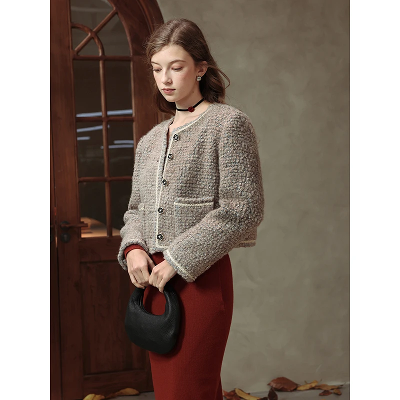 Mix Selection｜小香风2.0 100%羊毛圈呢小香风短款外套MSCJW0890