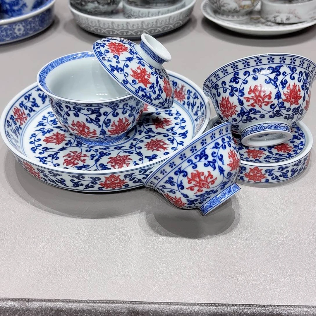 盖碗景德镇高温茶具
