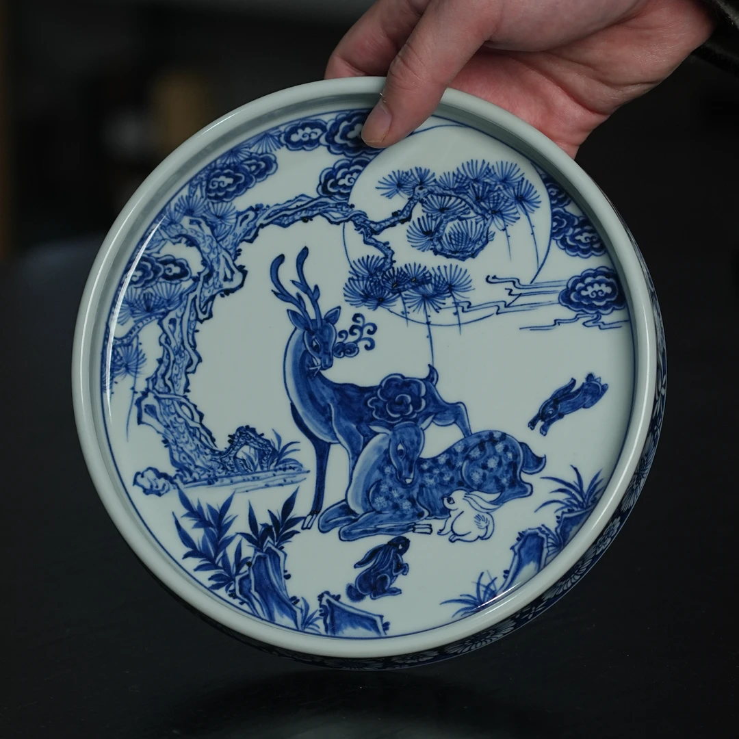 (红叶手作)壶承-月下鹿兔