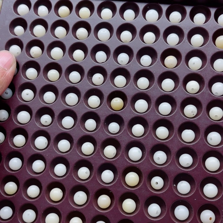 吊坠白玉菩提瑕疵7白玉圆珠200颗