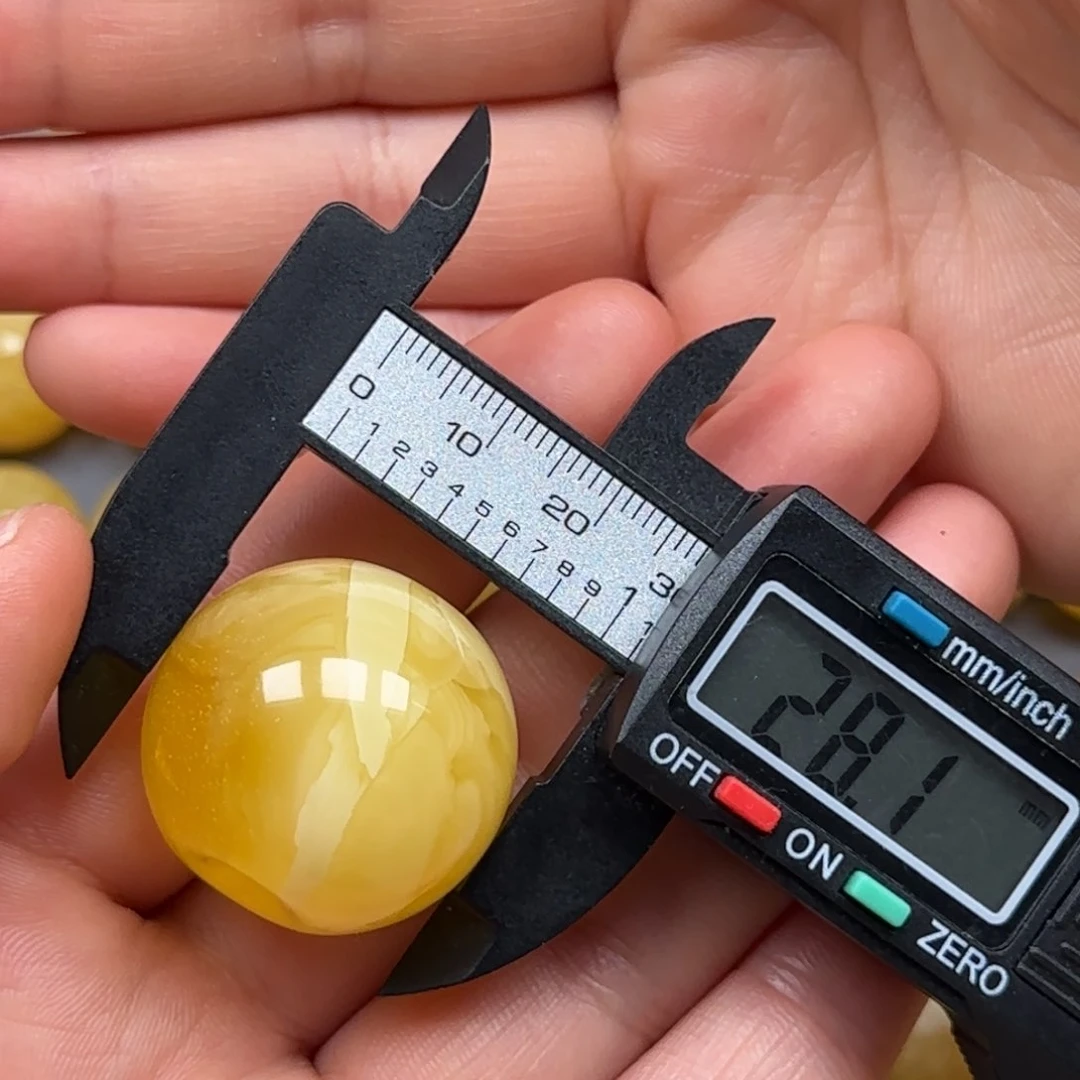 未镶嵌颈饰琥珀白花金沙溶洞单珠
