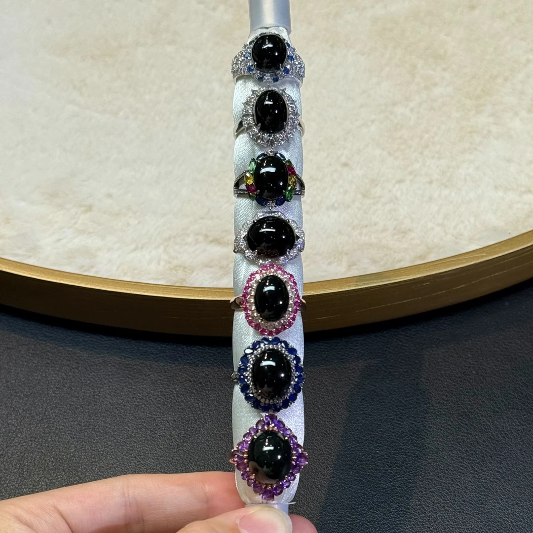 墨翠戒指1件-18K金-多样性发货只发一件-AL5-BK|CXQ21