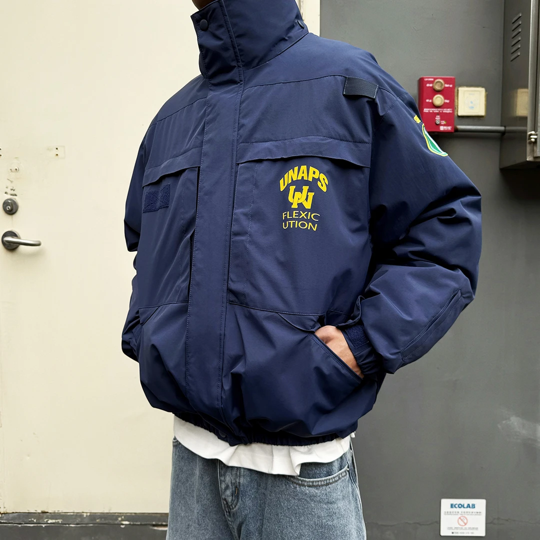 【UNAPS】博亚斯冬季cleanfit高领廓形羽绒服男女探员短款夹克外套