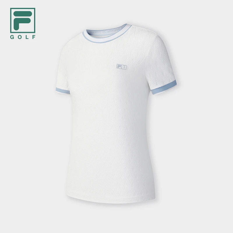 Fila/斐乐女士短袖【高尔夫运动】新款简约时尚圆领T恤琥珀流光百搭