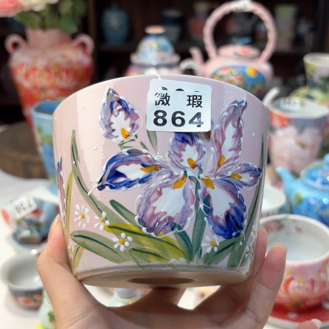 景德镇手绘高温釉下彩陶瓷茶具