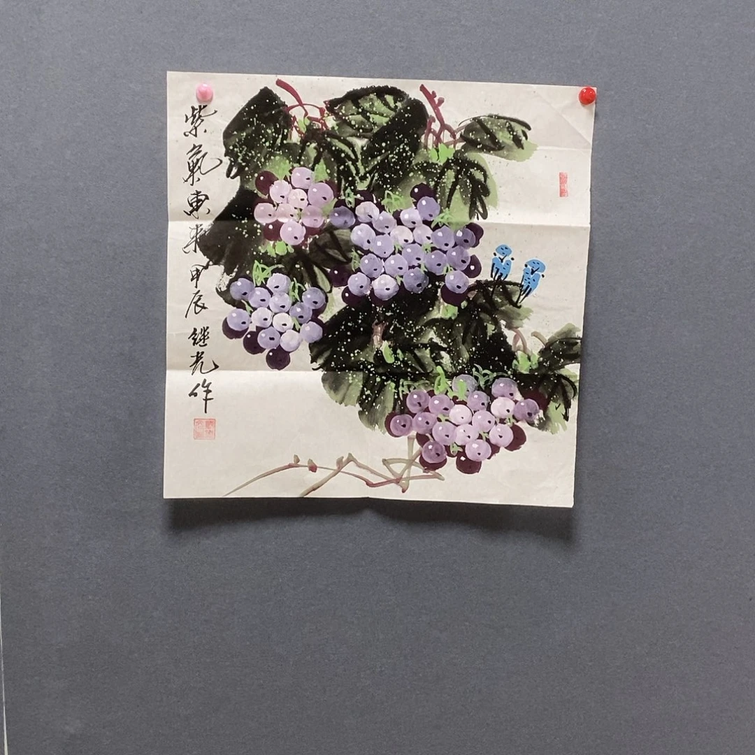 国画戴继光50.50手绘画芯