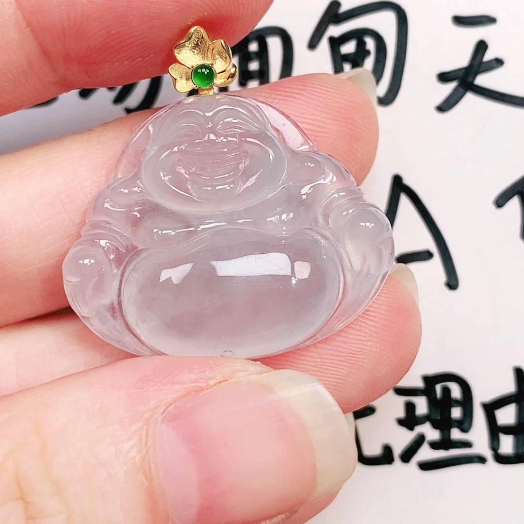颈饰18K金镶嵌翡翠