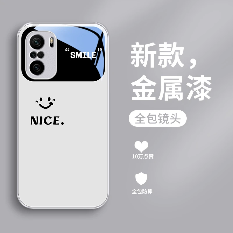 Nice视窗适用小米红米k40pro手机壳K40玻璃k40s男款redmi创意高级