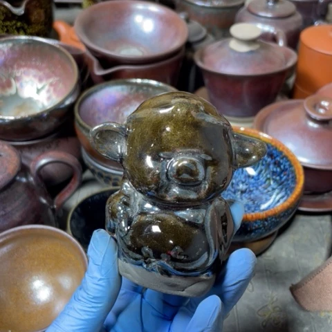 茶盏_**阶建阳建盏微瑕茶宠