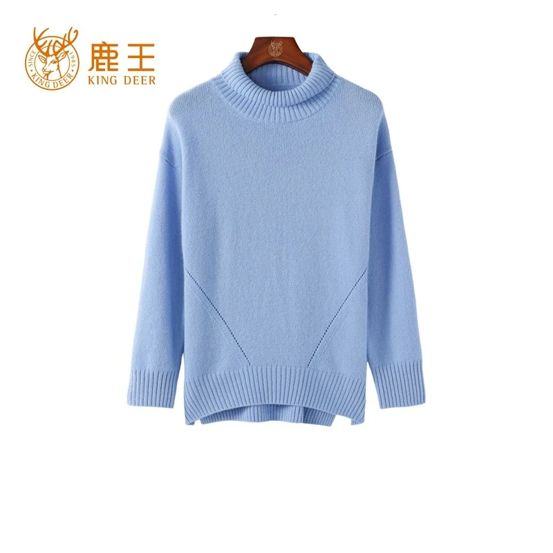 外销款！女高领100山羊绒时尚休闲针织套衫 厚 TX122